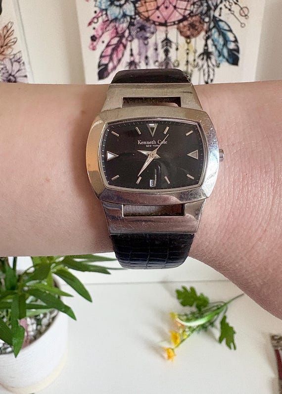 Buy Women's Kenneth Cole Watch Day/date Rectangular Dial Luxury