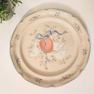Marmalade Gänse/Geese Speiseteller 8868 - International Tableworks England China -Blue Ribbon Geese Große Servierplatte/Servierplatte- Mod-Kitchen