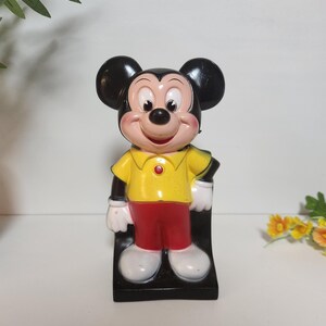 Salvadanaio vintage di Topolino alto 20 cm - Salvadanaio con statuetta Walt Disney Productions da collezione - Portamonete - Regalo di compleanno per lei/lui