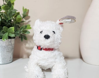 TY Beanie Baby « Dundee » le chien blanc (5,5 pouces)