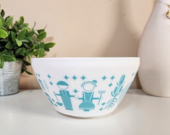 Fascino vintage ispirato alla ciotola Pyrex Rise 'n Shine 6C / ciotola per miscelazione Pyrex Amish Butterprint / ciotola Pyrex Rise 'n Shine con fascino vintage