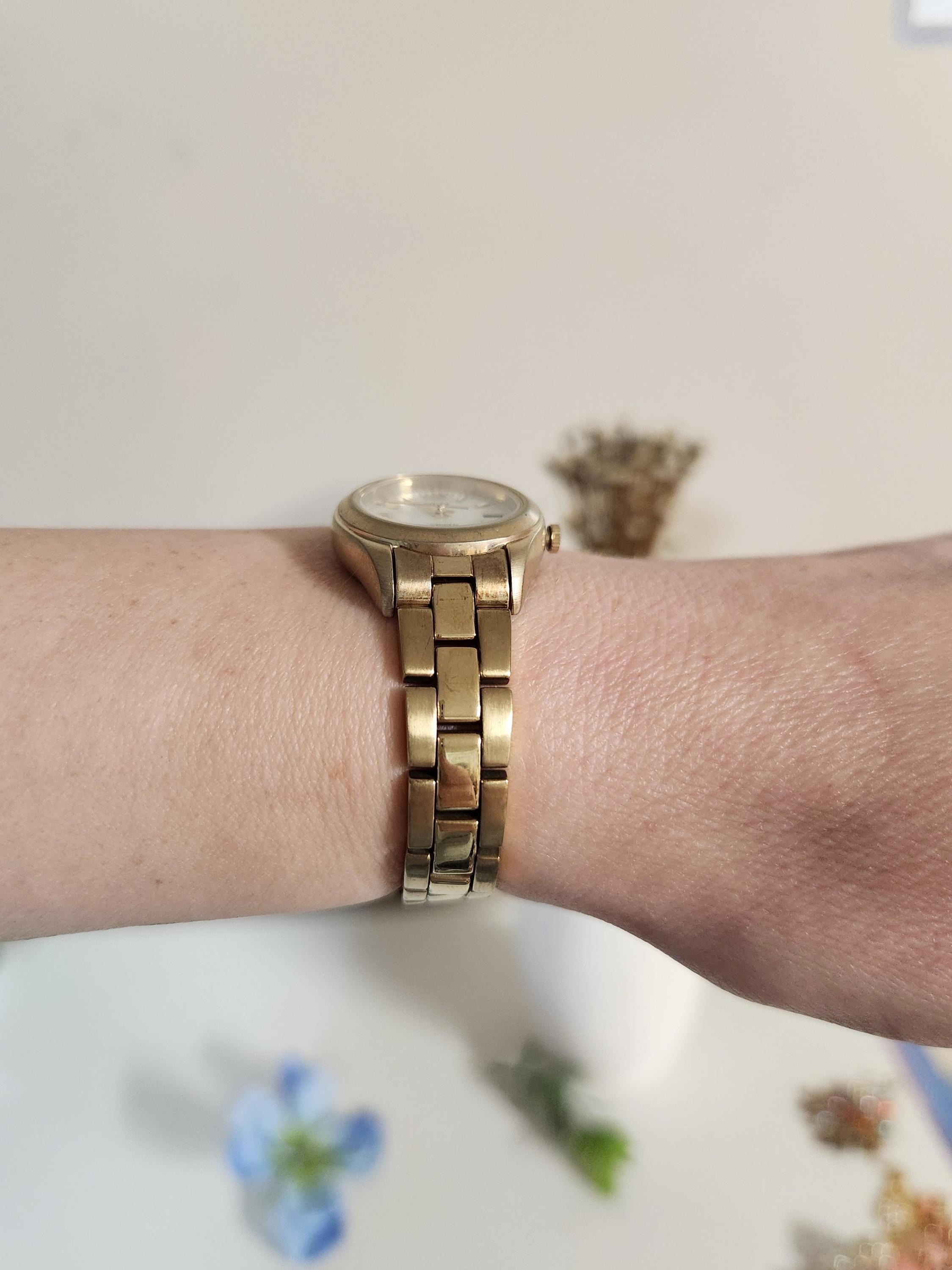 Vintage Timex Circle Dial Gold Tone Automatic Watch Rope Bracelet Vintage Timex Gold Tone Automatic Water Resistant Mens Watch  main image 2