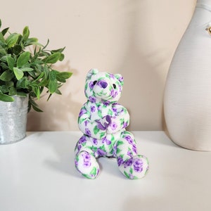 Ty Beanie Baby “Corsage” the Purple Floral Flower Bear