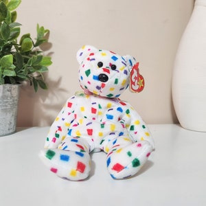 Ty Beanie Baby &#39;Ty 2k&#39; the Confetti Bear (8.5 inch)