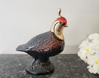 Quirky Avon Quail Bottle | Vintage Perfume Cologne Bottle | 70s Bird Glass Decanter Bottle | Country Decor Cottagecore