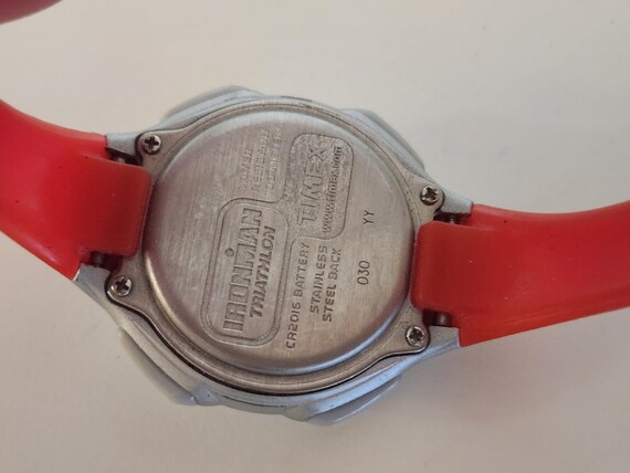 Womens Timex Ironman Triathlon Red Buckle Band Digital Watch  display picture 1