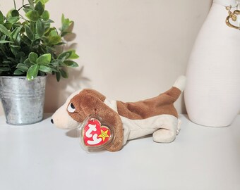 Ty Beanie Baby « Tracker » le chien de chasse (8 pouces) *Rare*