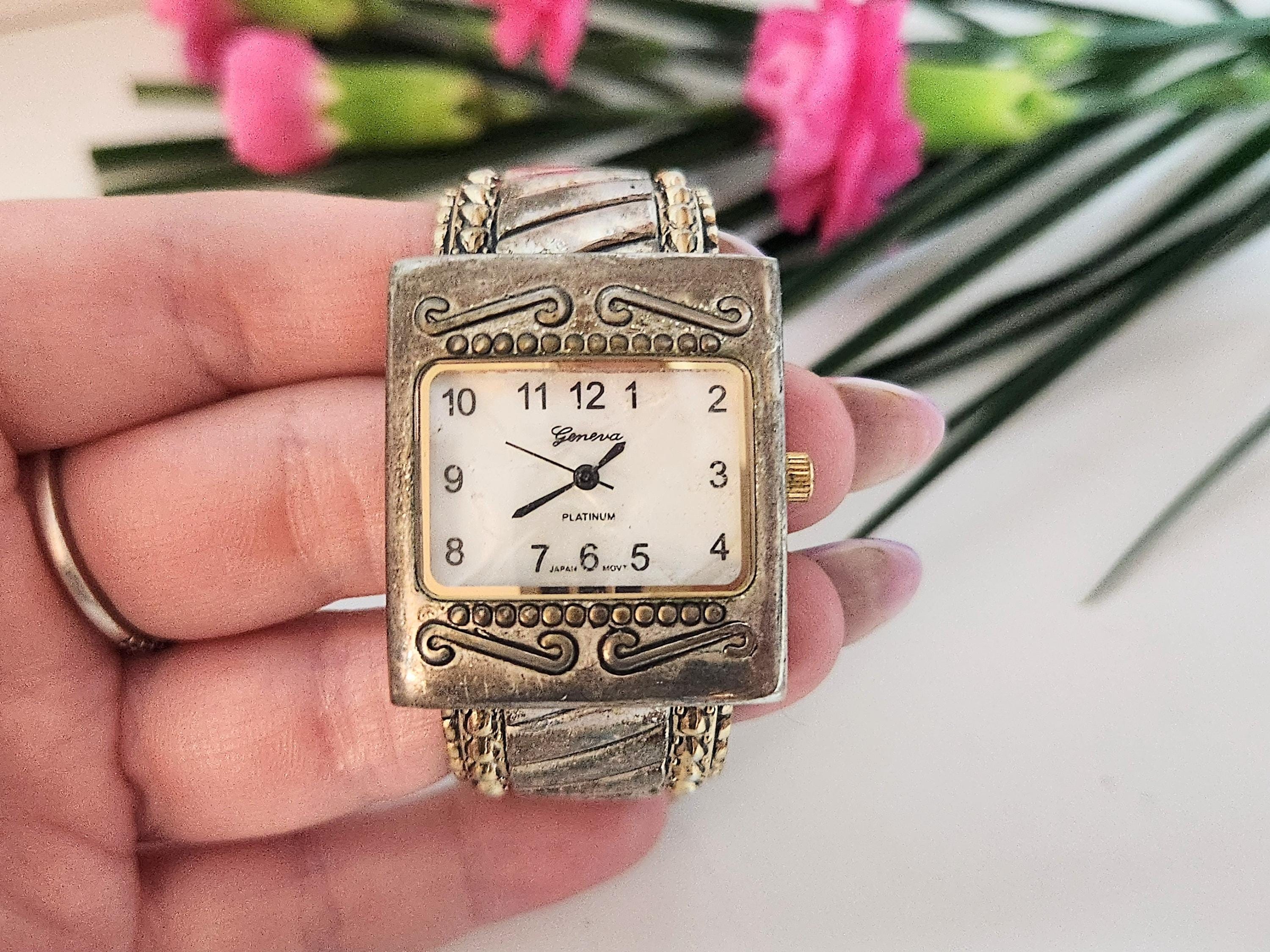 Cuff Bracelets Geneva Platinum Watch Japan Movement Buy Geneva