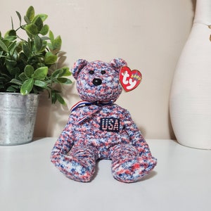 Retired TY Beanie Baby USA Multicolor