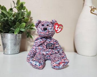 Retired TY Beanie Baby USA Multicolor