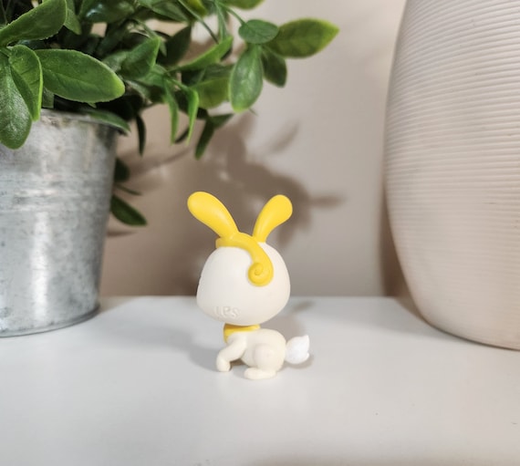 Littlest Pet Shop Rambles Bunnyton Bunny Rabbit Yellow White LPS Etsy UK