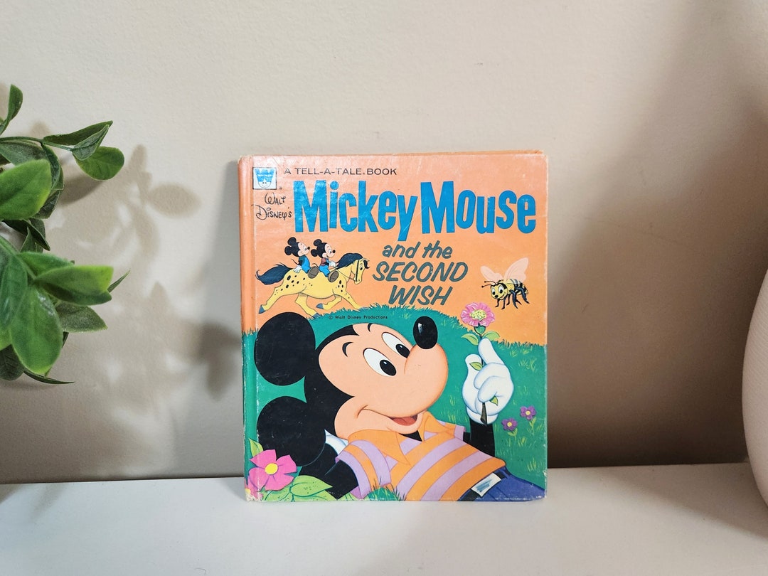 【希少】ディズニーアンティークコレクターズブック Vintage Walt Disney Mickey Mouse and the Second Wish Book 1973 - Etsy