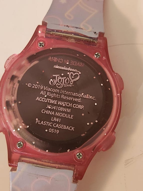Rare Accutime Jojo Siwa Watch 2019 Nickelodeon Star Pink Sparkle