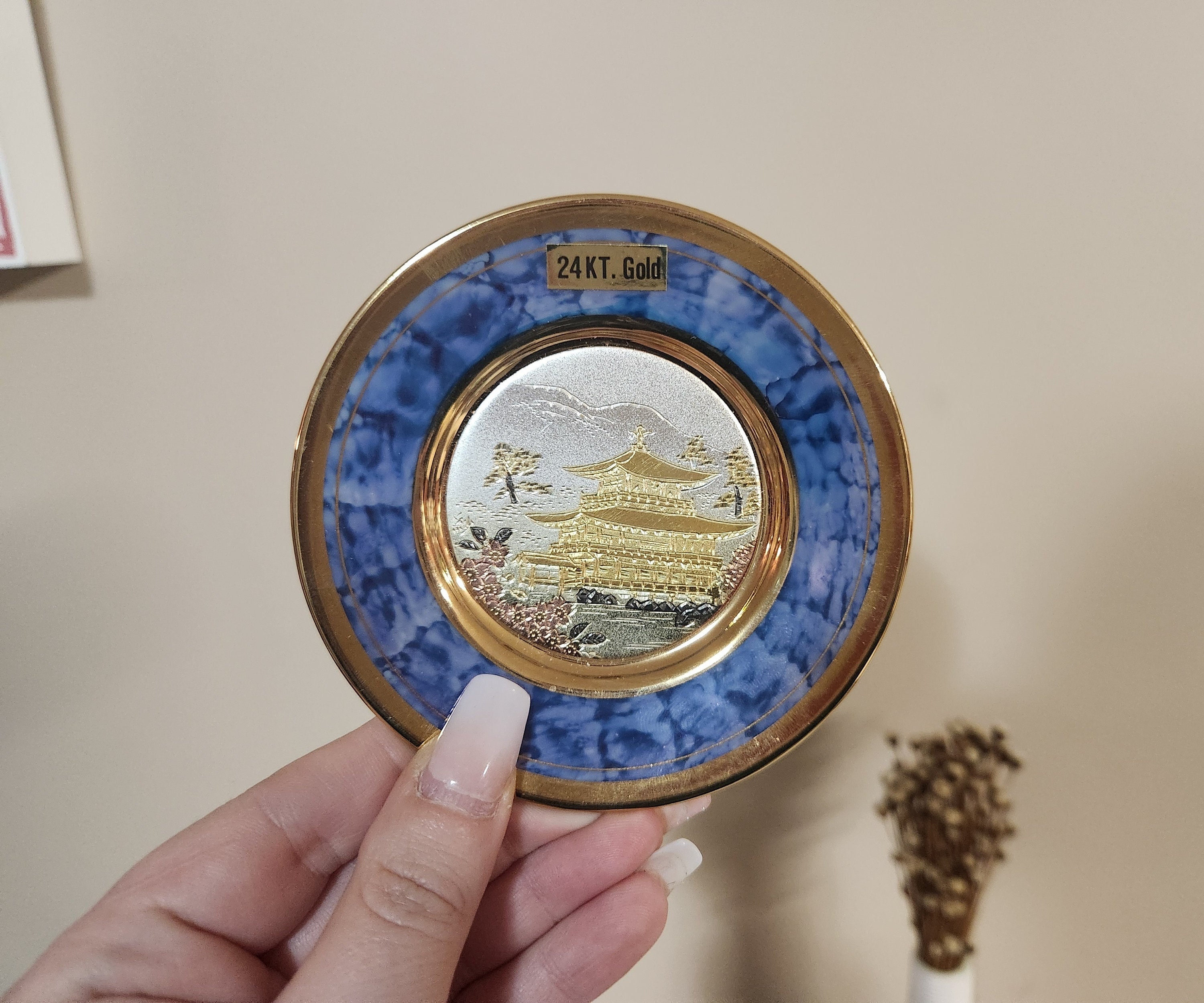 The Art of Chokin 24kt Gold Edged Beautiful Plate 4