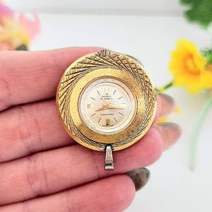 BUCHERER ネックレス ペンダント ヴィンテージ ゴールドカラー 手巻き式 Vintage bucherer pendant watch - Etsy 日本