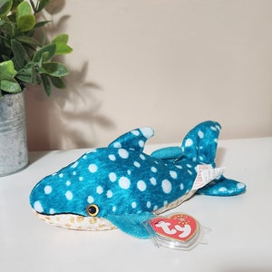 Ty Beanie Baby Poséidon le requin-baleine 7 pouces image 1