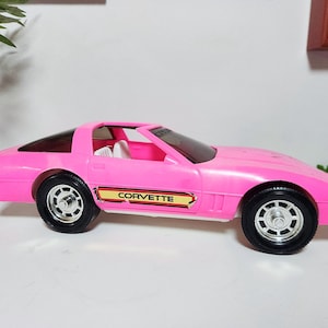 Vintage 1980s Barbie Pink Corvette 17" #798 Gay Toys Convertible Retro Barbie Car Rare HTF Collectible Racecar-Birthday Gift for Her/Girls