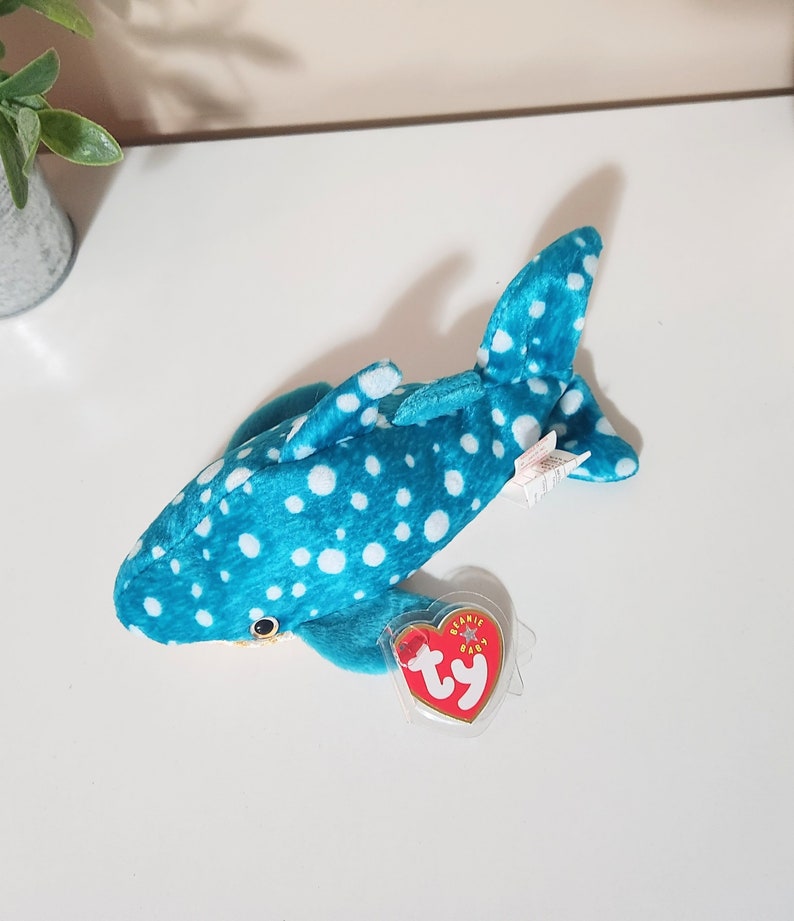 Ty Beanie Baby Poséidon le requin-baleine 7 pouces image 2