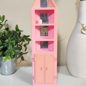 1988 Barbie Pink Armoire Curio Gabinete hecho en Italia MATTEL 1980s Barbie accesorios muebles de casa de muñecas