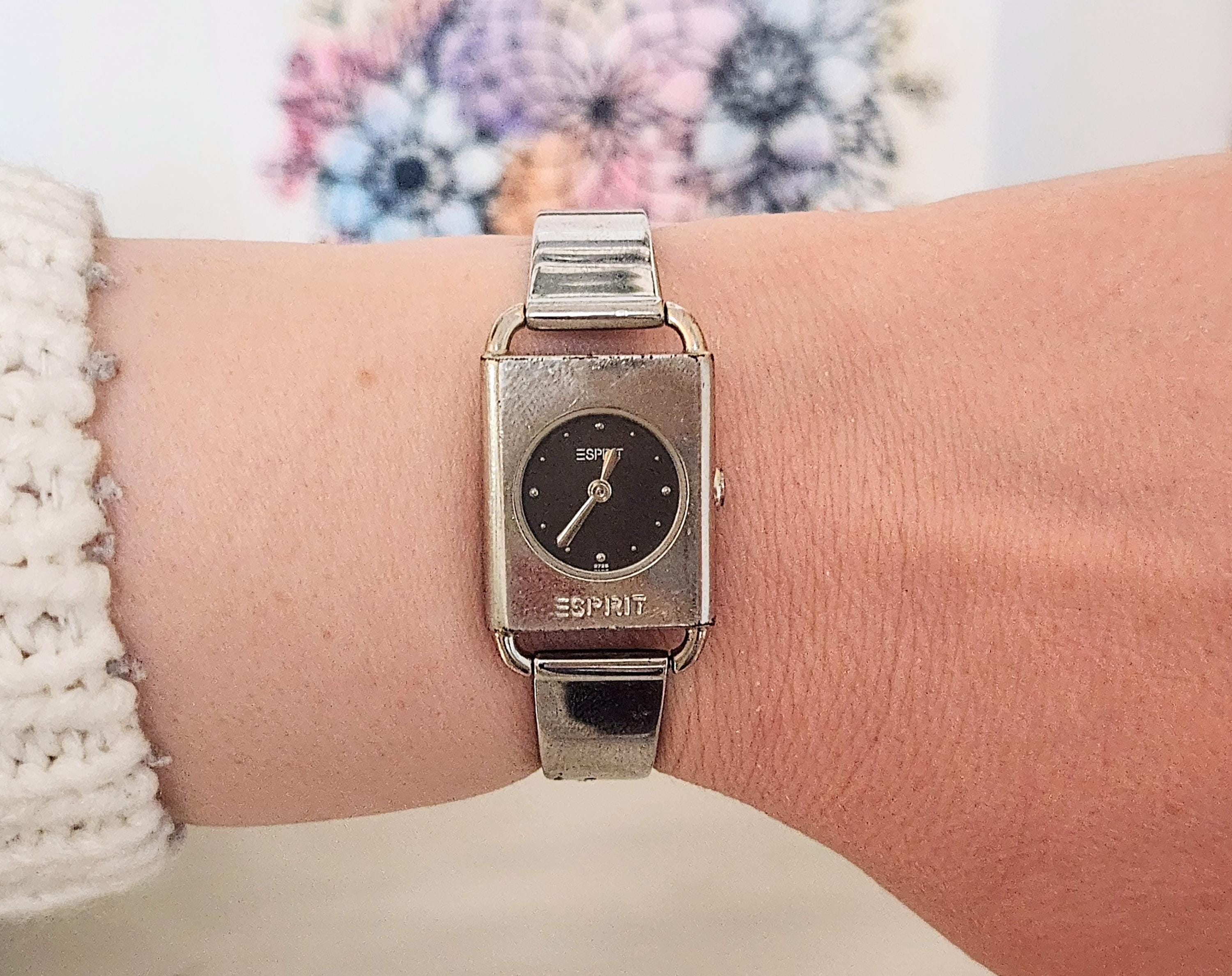 Vintage Esprit Stainless Steel Watch Sleek Rectangular Black  display picture 2
