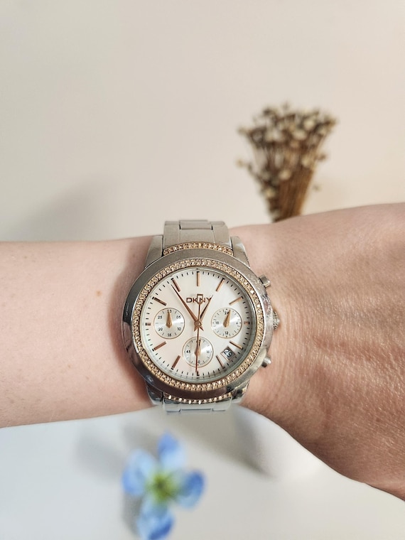 Rosegold Donna Karan Damenuhr Armbanduhr Leder Damenuhr Donna