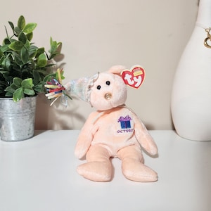 Vintage TY "October" the Birthday Bear (2002) Beanie Baby