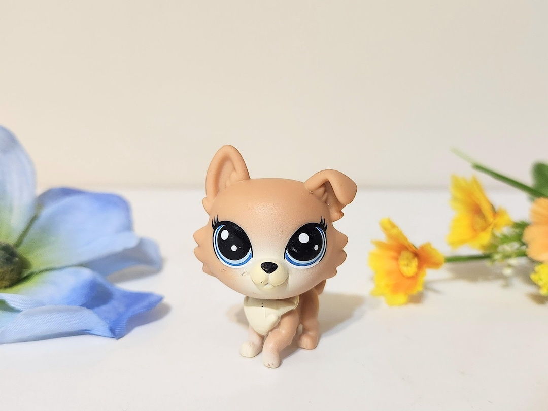 Littlest Pet Shop #94 Freesia Fuzzy Face Tan Brown Corgi Dog-vintage ...