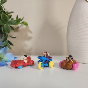 The Flintstones Movie McDonalds Toy Cars Set of 3 Fred Pebbles Dino Barney Betty 1994