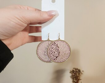 WATEFOER Orecchini pendenti in oro per donna Orecchini pendenti Boho con cerchio disco leggeri oro moneta rotonda cerchi geometrici orecchini pendenti donna gioielli regali (Oro