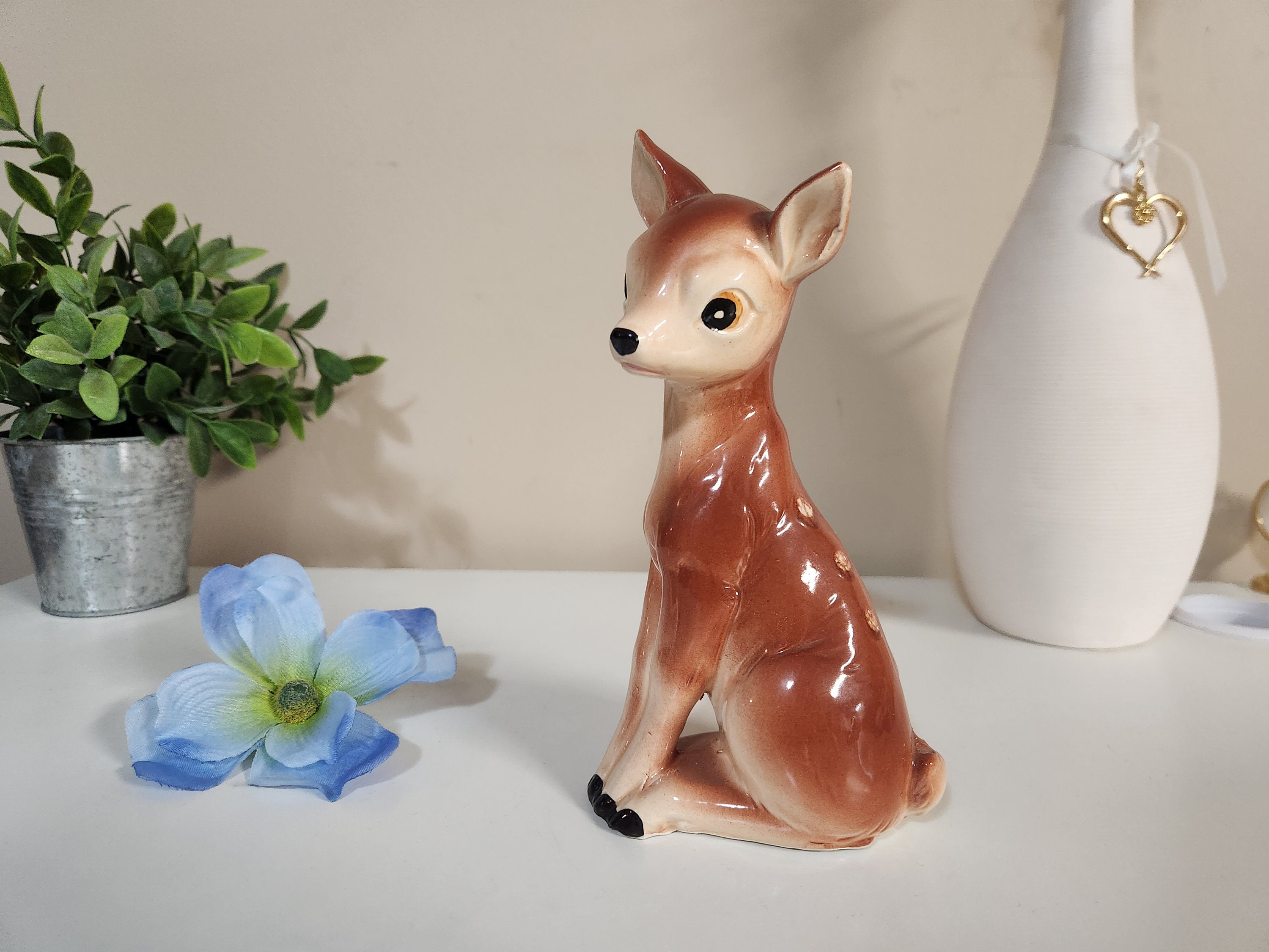 Set 4 Pezzi Cervi In Ceramica - Decorazione Per Casa, Soggiorno, Camera Da Letto, Regalo Elegante - Foto 7