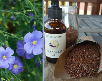 ACEITE DE LINO, Aceite de linaza, Aceite de linaza puro 100% virgen extra, Aceite de linaza natural, Aceite portador orgánico para el tratamiento de la piel y el cabello