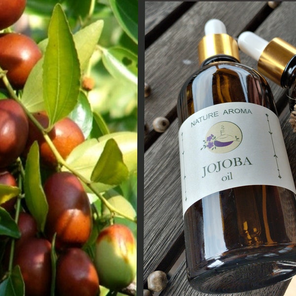 JOJOBA OIL, Organic Natural Carrier Oil for Blends with Essential Oils for Body Butter, Skin and Hair