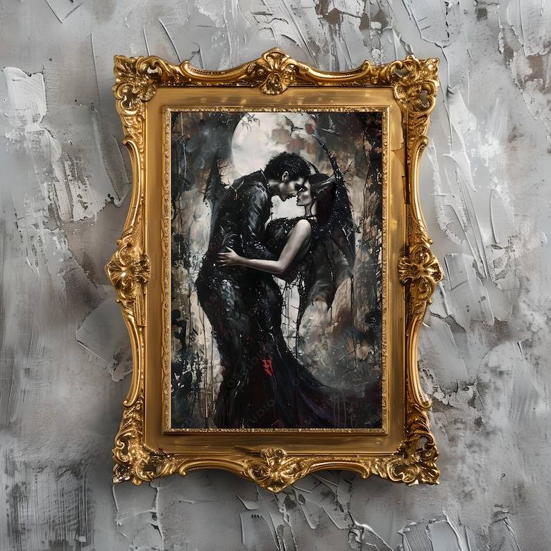 Gothic Romance Art Print: Dark Lovers Portrait bild 8