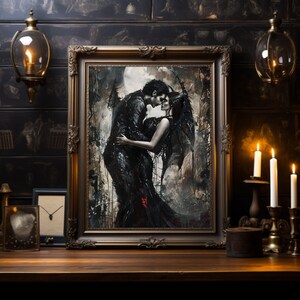 Gothic Romance Art Print: Dark Lovers Portrait bild 3