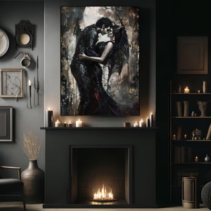 Gothic Romance Art Print: Dark Lovers Portrait bild 5