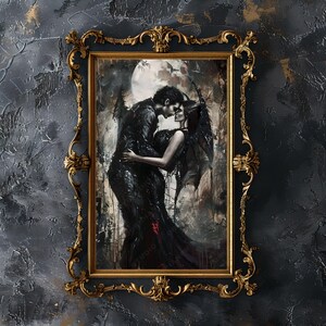 Gothic Romance Art Print: Dark Lovers Portrait bild 6