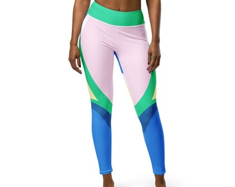 Yoga Leggings, Sports Leggings, Surf Leggings, Colourful Leggings, Colour Block Leggings