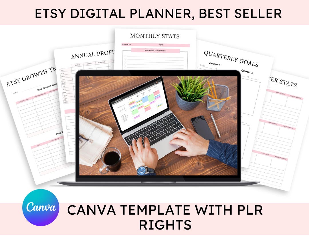 Etsy Shop Planner Template: Digital Canva Planner (PLR/MRR) - Etsy
