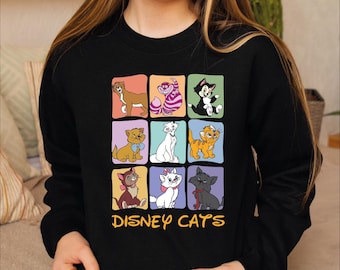 Disney Cats Sweatshirt, Disney Cat Lover Sweater, Girls Trip Hoodie, Gift for Cat Lover, Magic Kingdom Sweatshirt, The Aristocats Hoodie