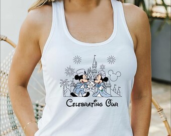 Disney Mrs. Tank Top, Disney Celebrating Magical Years Crop Top, Disneyworld Racerback, Mickey Minnie Matching Tank Top