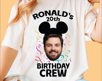 Disney Birthday Photo Name Shirt, It&#39;s My Birthday Shirt, Disneyland Photo Birthday Party Tee, Birthday Gift, Custom Face Birthday Tshirt