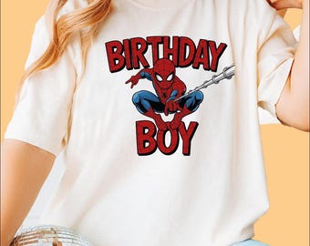 Custom Spiderman Birthday Family Matching Shirt, Amazing Spider Man Avenger TShirt, Superhero Shirt, Mom of The Birthday Boy, Spider-Man Tee