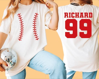 Custom Baseball Name Number Shirt, Personalized Baseball Shirt, Sports Team Shirts, Custom Jersey Shirt, Custom Shirts, Custom Tees, BP