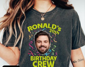 Custom Birthday Photo Name Shirt, My Birthday Shirt, Personalized Photo Birthday Party Tee, Birthday Gift, Custom Face Birthday Tshirt