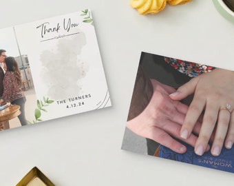 Cartes de remerciement de mariage personnalisées avec photos
