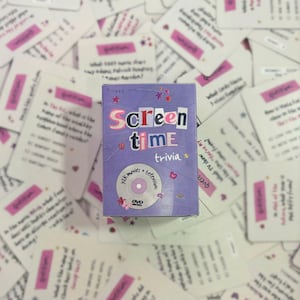 Screen Time Trivia / Popcultuurtrivia / Y2K / Cadeaus voor haar / Kaartspel