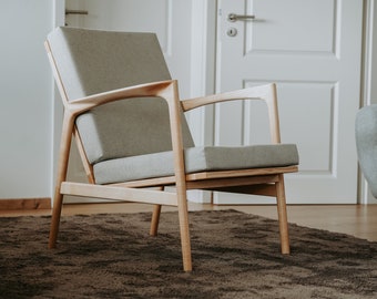 An elegant lounge chair, Scandinavian design,