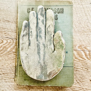 Patrick Meyer Pewter ( mixed metal) Sculptural Hand, Catchall-Trinket Dish, MCM