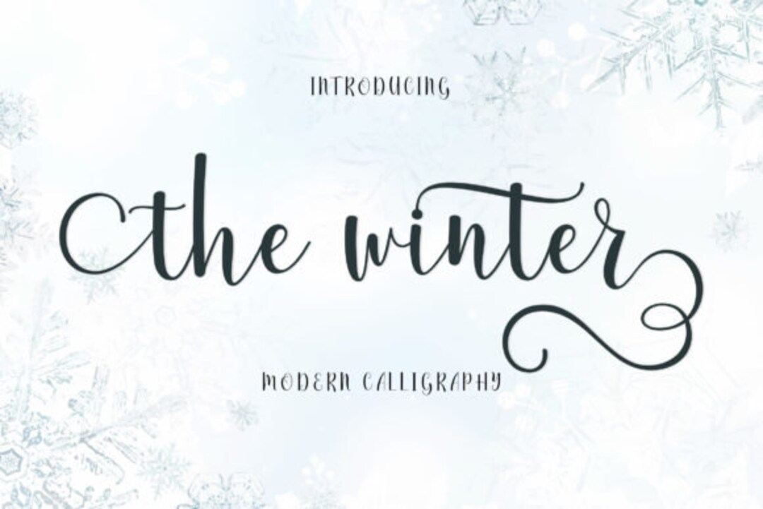 Winterin Cursive The Winter Font, Script Font, Casual Font, Cricut Fonts, Font, Fonts ...