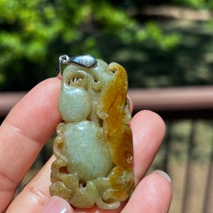 Naturalny wisiorek z jadeitu Myanmar „Butelka skarbów”, prezent dla niej, prezent dla mamy, prezent dla siostry. Jadeit szczęścia, powodzenia, symbolizuje dobrobyt,
